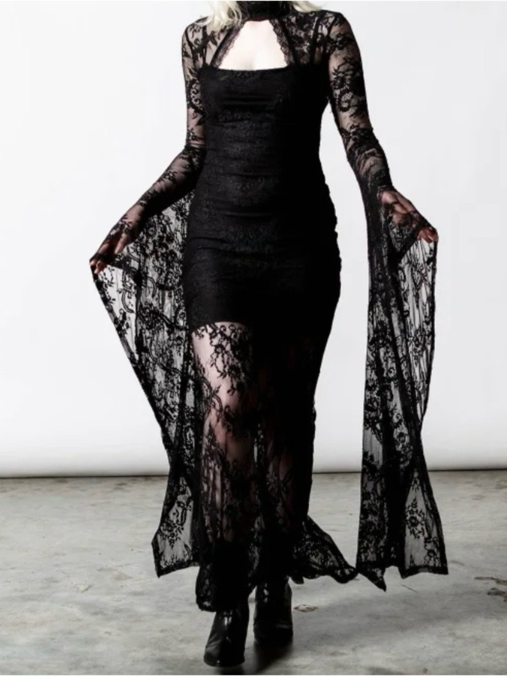 Killstar Black Lace Maxi Dress